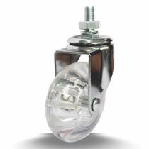 Rodízio Cromado Colson Base Giratória 75mm com Espiga sem Freio Roda Gel Capacidade 50kg Rodízio Cromado Colson Base Giratória 75mm com Espiga sem Freio Roda Gel Capacidade 50kg