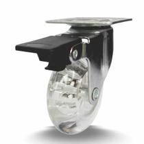 Rodízio Cromado Colson Base Girátoria 75mm sem Freio Roda Gel Capacidade 50kg Rodízio Cromado Colson Base Girátoria 75mm sem Freio Roda Gel Capacidade 50kg