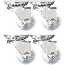 Rodizio cromado para móveis roda gel kit glapc 100 até 90 kgs Rodizio cromado para móveis roda gel kit glapc 100 até 90 kgs