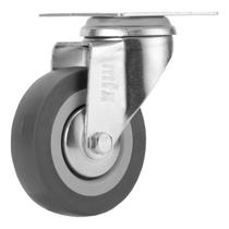 Rodízio de Borracha Cinza Giratório 3'' sem Freio 75mm 6871455 MTX