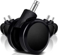 Rodízio De Cadeira Kit 5 Rodinhas De 60 mm PU Anti-risco