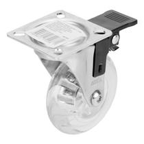 Rodizio de gel giratorio com freio 3pol 55kg1pc mtx Rodizio de gel giratorio com freio 3pol 55kg1pc mtx