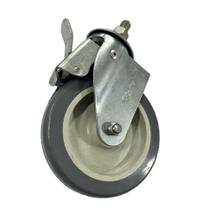 Rodízio de PVC 5 polegadas com rosca giratória e com freio 6954