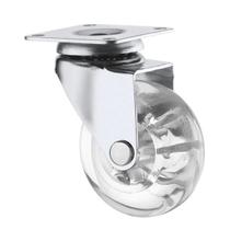 Rodízio De Silicone 50Mm Gel Transparente Base Giratória