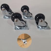 Rodízio de Silicone Fumê Giratório S/ Trava 35mm Hardt 4 Unidades Fumê Rodízio de Silicone Fumê Giratório S/ Trava 35mm Hardt 4 Unidades Fumê