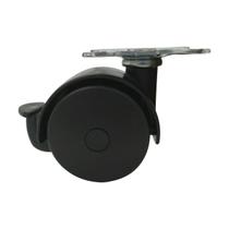 Rodizio Duplo 40mm Plastico Com Trava Chapa Giratorio Moveis Rodizio Duplo 40mm Plastico Com Trava Chapa Giratorio Moveis