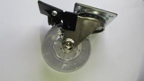 Rodízio em Silicone com Trava 35mm 01 Peça Transparente