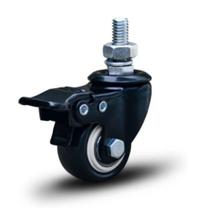 Rodizio Espiga giratório com freio polipropileno / pvc serie 210 branco/preto 2 pol Colson Rodizio Espiga giratório com freio polipropileno / pvc serie 210 branco/preto 2 pol Colson