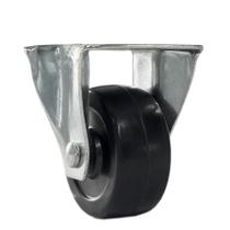 Rodizio fixo 2Pol borracha preta 25KG RM82 MARCON Rodizio fixo 2Pol borracha preta 25KG RM82 MARCON