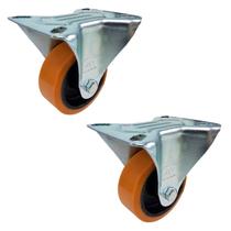 Rodízio Fixo 3” FLR 312 UFN 170kg PU Laranja com Bucha 106743 2un Rod-Car Unica Rodízio Fixo 3” FLR 312 UFN 170kg PU Laranja com Bucha 106743 2un Rod-Car Unica