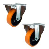 Rodízio Fixo 5” FLR 514 UFN 300kg PU Laranja Bucha 106527 2un Rod-Car Unica Rodízio Fixo 5” FLR 514 UFN 300kg PU Laranja Bucha 106527 2un Rod-Car Unica