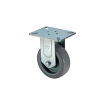 Rodízio Fixo Borracha Termoplástica 4" Cinza - Ajax, Tamanho: 4" Rodízio Fixo Borracha Termoplástica 4" Cinza - Ajax, Tamanho: 4"