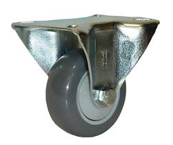 Rodizio Fixo Cinza PVC Placa Sem Freio SCHIOPPA 2" Pol.