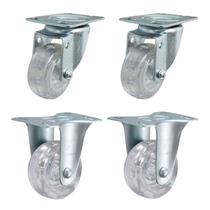 Rodízio Fixo + Giratório 2” 210 GEL Incolor 30kg Rod-Car Unica Rodízio Fixo + Giratório 2” 210 GEL Incolor 30kg Rod-Car Unica