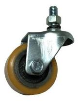 Rodizio Fixo Haste Rosca Roda 2pol. R210 Alumínio Poliuretano 90kg