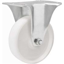 Rodízio Fixo Industrial Leve 4 De Nylon Branco Vonder