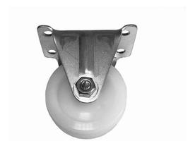 Rodizio Fixo Placa 2pol. Nylon Branco 80kg Por Roda Rodizio Fixo Placa 2pol. Nylon Branco 80kg Por Roda