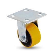 Rodízio Fixo PU 6" Laranja - Ajax, Tamanho: 6" Rodízio Fixo PU 6" Laranja - Ajax, Tamanho: 6"