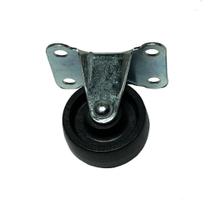 Rodizio Fixo Roda 32mm Pp Preta Placa/chapa 4 Furos Rodizio Fixo Roda 32mm Pp Preta Placa/chapa 4 Furos