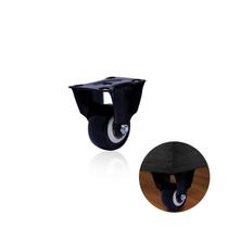 Rodizio Fixo Roda de 40mm Preto Rolamento Duplo