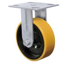 Rodizio fixo roda poliuretano com rolamento esferas fs 52 pe mf até 600 kgs