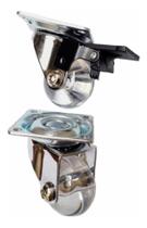 Rodizio Gel 35mm (rodinha Giratória) 04 Peças (02 C/trava)