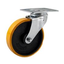 Rodizio Gir 4 Placa Roda Ferro Poliuretano Am Esfera 300kg