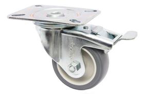 Rodizio Girat. 3pol. Anti-risco Placa C/ Freio 60kg Por Roda Rodizio Girat. 3pol. Anti-risco Placa C/ Freio 60kg Por Roda