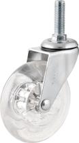 Rodizio Giratório 1.3/8 Leve 20kg Poliuretano Transparente