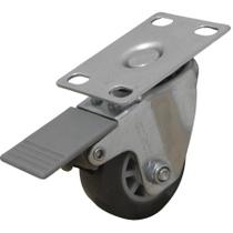 Rodízio Giratório 2 Polegadas com Freio Easy Lock Aço Galvanizado com Roda em PVC Termoplástico para Móveis e Carrinhos Rodízio Giratório 2 Polegadas com Freio Easy Lock Aço Galvanizado com Roda em PVC Termoplástico para Móveis e Carrinhos