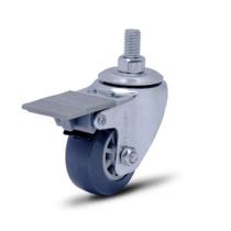 Rodizio.giratorio.210 espiga freio e roda em pvc c/pp-fp-cz (1494) colson