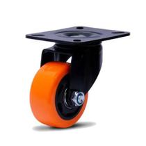 Rodizio.giratorio.210 preto c/placa 72x52 roda bp c/rolamento (6236) colson