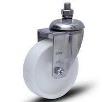 Rodízio giratório 3" inox nylon - GLEI.312.NY.FP - Colson