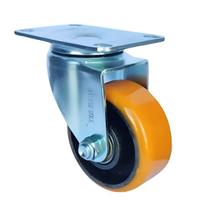 Rodizio Giratório 3 pol. PU ferro sem freio Master Roll 150kg