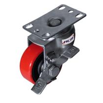 Rodízio Giratório 3" Pu Ff 100kg Freio Lateral Ga15075fl Acm Tools