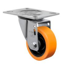 Rodízio Giratório 3'' PU Moldado Schioppa 170kg com Placa Rodízio Giratório 3'' PU Moldado Schioppa 170kg com Placa