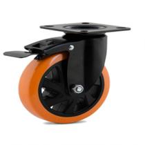 Rodizio Giratório 4 Pol. Placa C/ Freio Rolamento