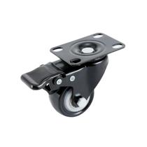 Rodizio Giratório 40mm PVC Para Moveis Com Trava