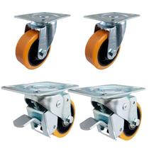 Rodízio Giratório 4un 3” 312 UFK 170kg PU Laranja Rod-Car Unica