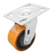 Rodízio Giratório 4x2 Ajax Sem Freio 400kg Roda PU sobre Ferro para Carga Pesada Industrial e Logística Rodízio Giratório 4x2 Ajax Sem Freio 400kg Roda PU sobre Ferro para Carga Pesada Industrial e Logística