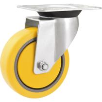 Rodízio Giratório 5", de Poliuretano e Pvc, Amarelo, Vonder OstenVonder Rodízio Giratório 5", de Poliuretano e Pvc, Amarelo, Vonder OstenVonder