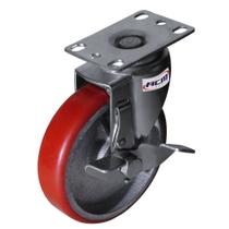 Rodízio Giratório 5" Pu Ff 120kg Freio Lateral Ga15125fl Acm Tool Rodízio Giratório 5" Pu Ff 120kg Freio Lateral Ga15125fl Acm Tool