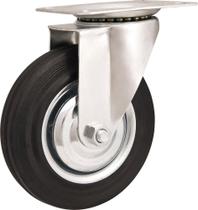 Rodizio giratório 8" leve 150kg núcleo chapa borracha preta - Vonder Rodizio giratório 8" leve 150kg núcleo chapa borracha preta - Vonder
