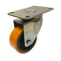 Rodizio Giratório Aço Inox 3 Pol. Sem Freio Roda Pu 170 Kg Rodizio Giratório Aço Inox 3 Pol. Sem Freio Roda Pu 170 Kg