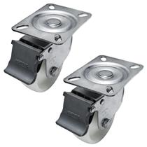 Rodízio Giratório Aço Zincado Nylon GLRON 312 N 150KG - 2 Unidades Borrachas Londrina