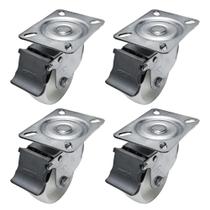 Rodízio Giratório Aço Zincado Nylon GLRON 312 N 150KG - 4 Unidades Borrachas Londrina Rodízio Giratório Aço Zincado Nylon GLRON 312 N 150KG - 4 Unidades Borrachas Londrina