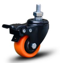 Rodízio giratório com freio 2" PVC espiga - GLEBF.210.BPA.E - Colson