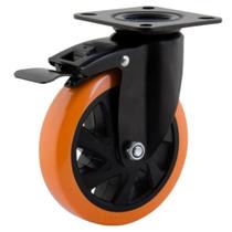 Rodízio giratório com freio 3" PVC - GLPBF.312.BPA.E - Colson