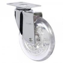 Rodizio Giratório Com Placa Gel 3 POL 50 kg SCHIOPPA