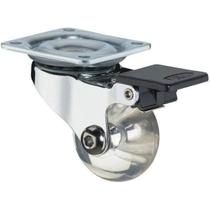 Rodizio Giratório Cromado Com Freio Para Móveis Roda Gel Rodizio Giratório Cromado Com Freio Para Móveis Roda Gel